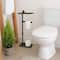 Black Commercial Toilet Paper Holder with Shelf